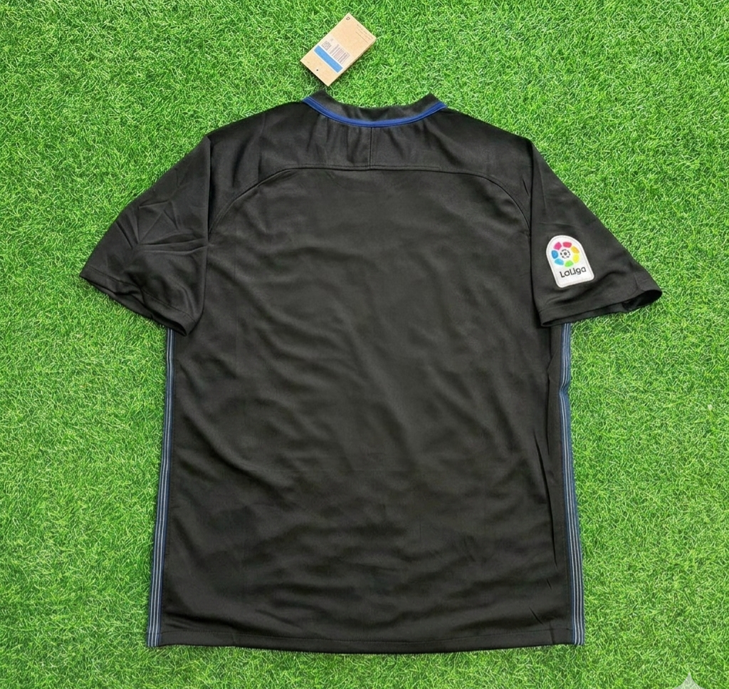 2016/17 Atletico Madrid Black Away Retro Football Jersey – Front View