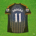Chelsea 2010 2011 Away Retro Black Orange Football Jersey – Didier Drogba #11 – Back View