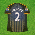 Chelsea 2010 2011 Away Retro Black Orange Football Jersey – Branislav Ivanovic #2 – Back View