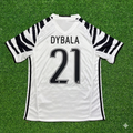 2016 Paulo Dybala #21 Juventus 2017 Away White Retro Football Jersey – Back View