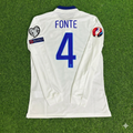 Portugal EURO 2016 White Long Sleeve Retro Football Jersey – Jose Fonte – Back View