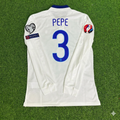 Portugal EURO 2016 White Long Sleeve Retro Football Jersey – Pepe – Back View