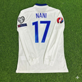 Portugal EURO 2016 White Long Sleeve Retro Football Jersey – Nani – Back View