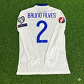 Portugal EURO 2016 White Long Sleeve Retro Football Jersey – Bruno Alves – Back View