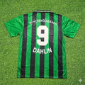 1995 Martin Dahlin #9 Borussia Mönchengladbach 1996 Retro Football Jersey – Back View