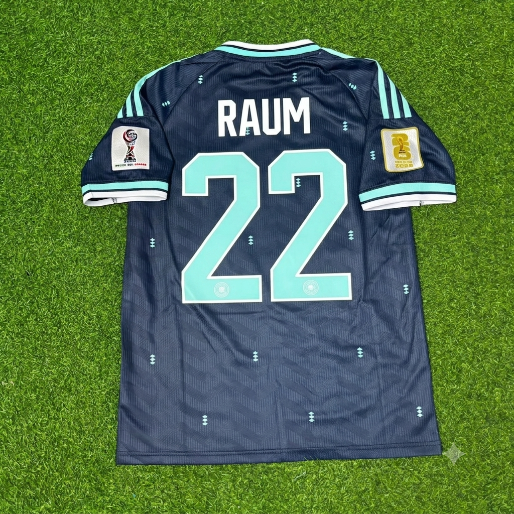 David Raum #22 Germany 2026 World Cup Golden Patch Football Jersey – Back View
