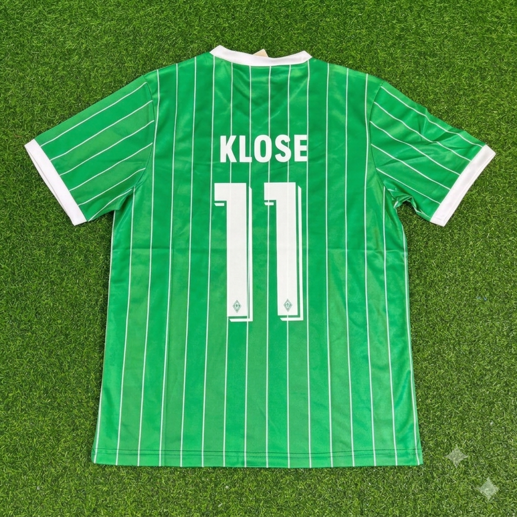 Miroslav Klose Werder Bremen Commemorative Heim Retro Fußballtrikot Jersey – Back View