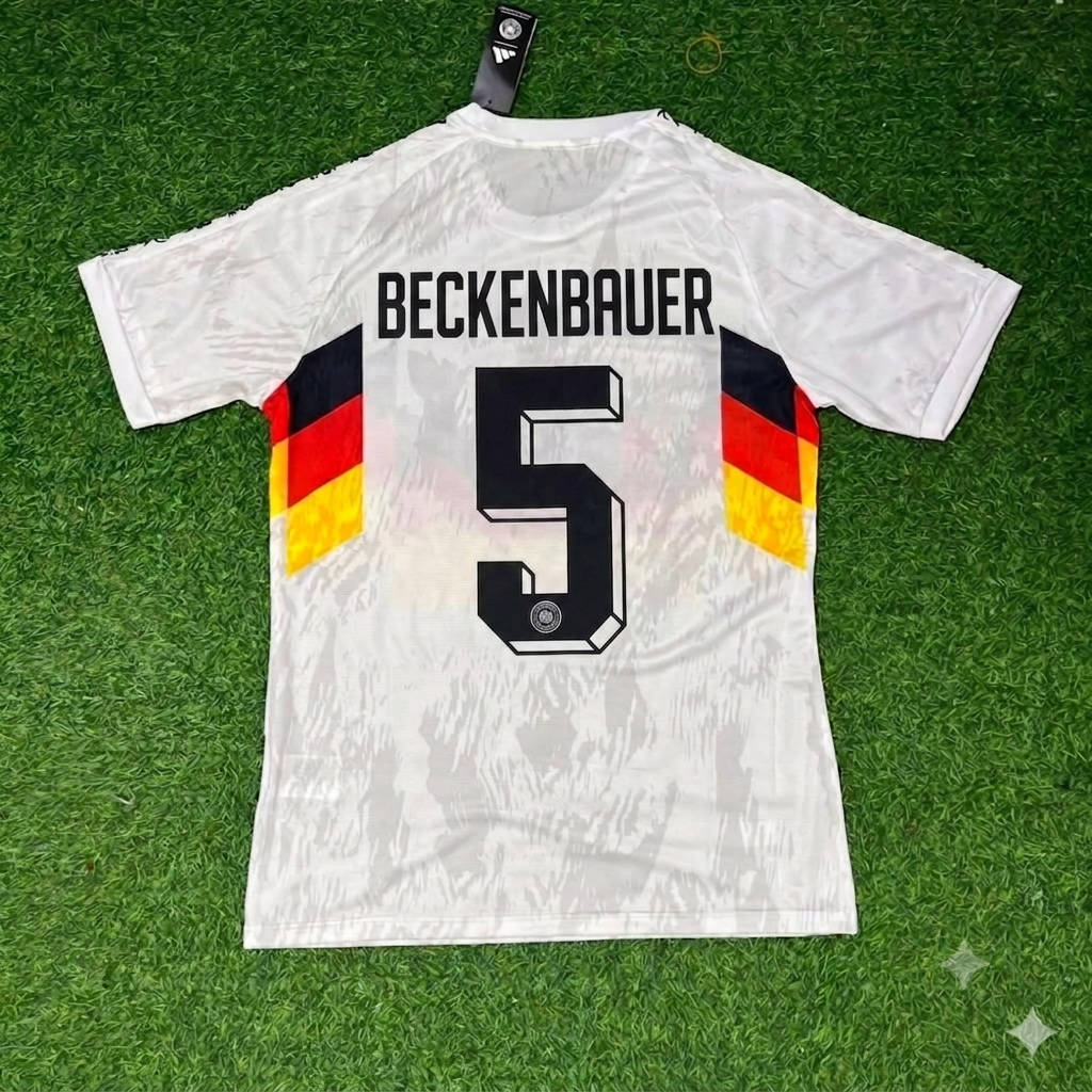 Franz Beckenbauer #5 Germany Deutschland Special Edition Football Jersey – Back View
