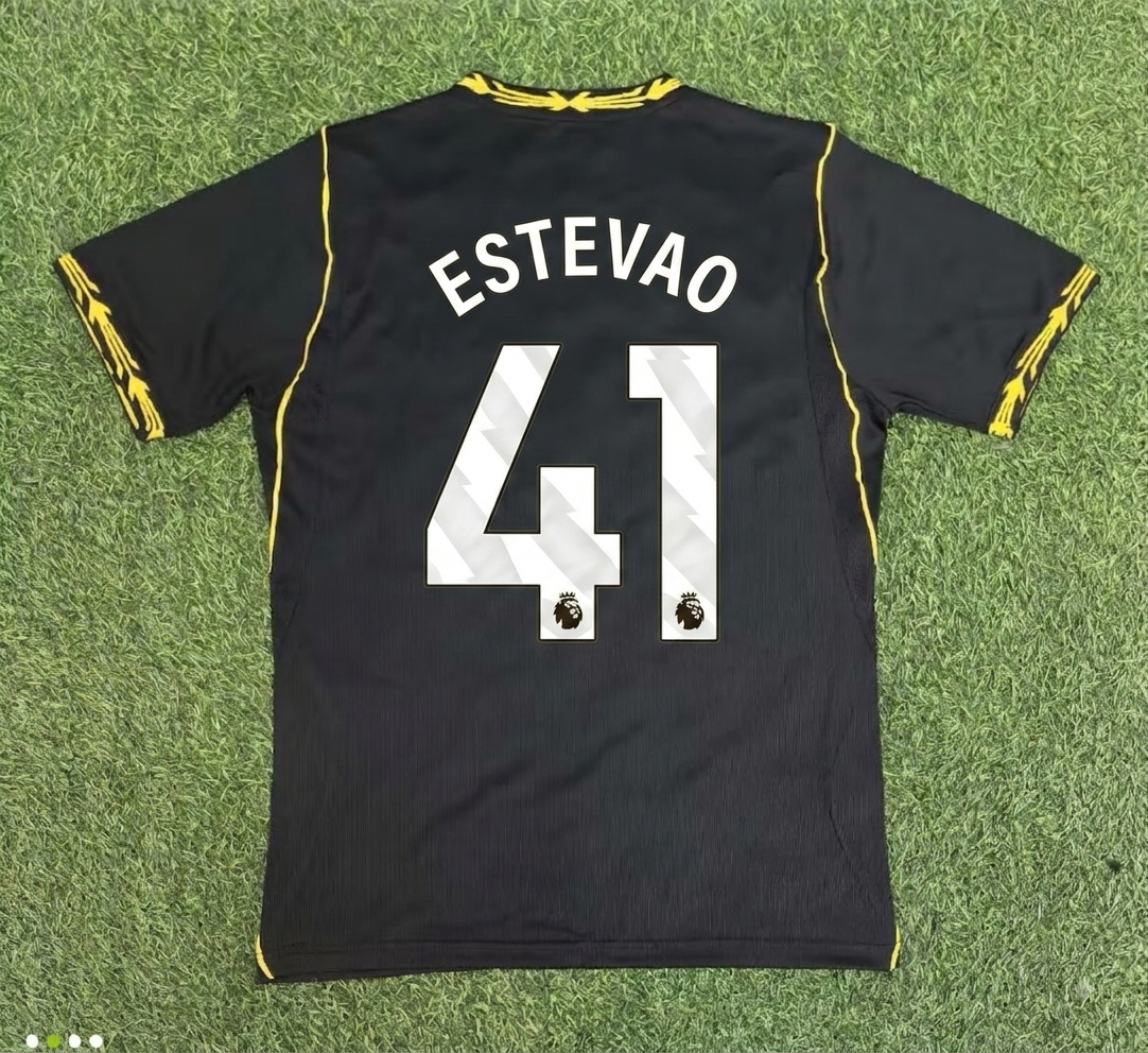 Estevao Chelsea Away 2027 New Season Football Jersey – Back View