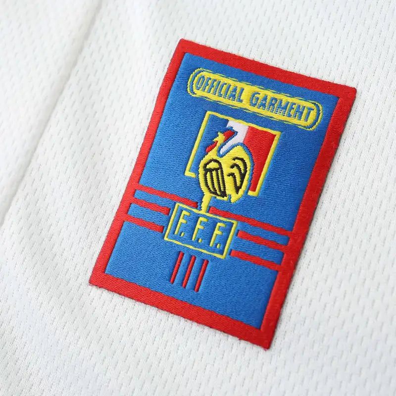 1998 France World Cup Season Away White Retro Football Jersey – 9