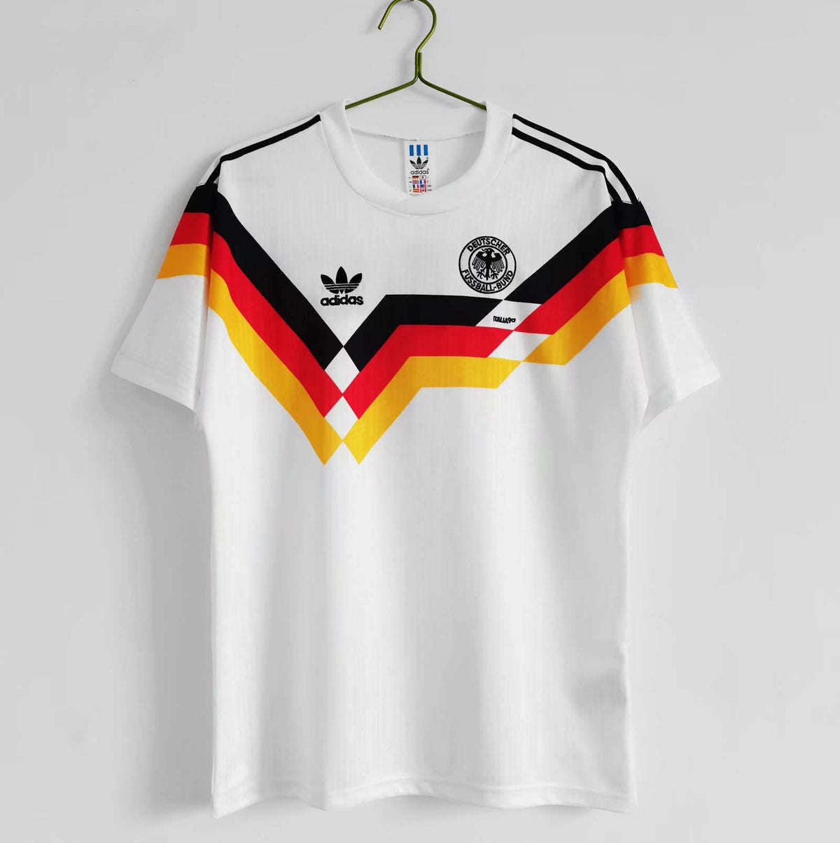 1990 Saison Deutschland aweiß Germany 90 Retro Football Jersey – 6