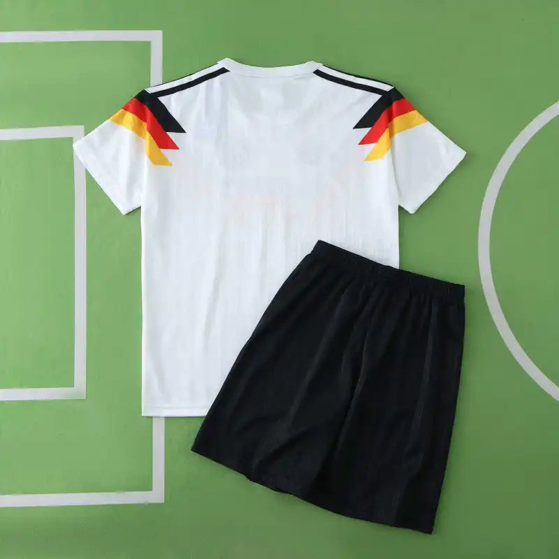 1990 Germany Home Retro Kids Football Kit – Front View