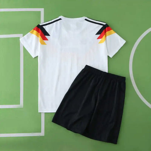 1990 Germany Home Retro Kids Football Kit – Front View