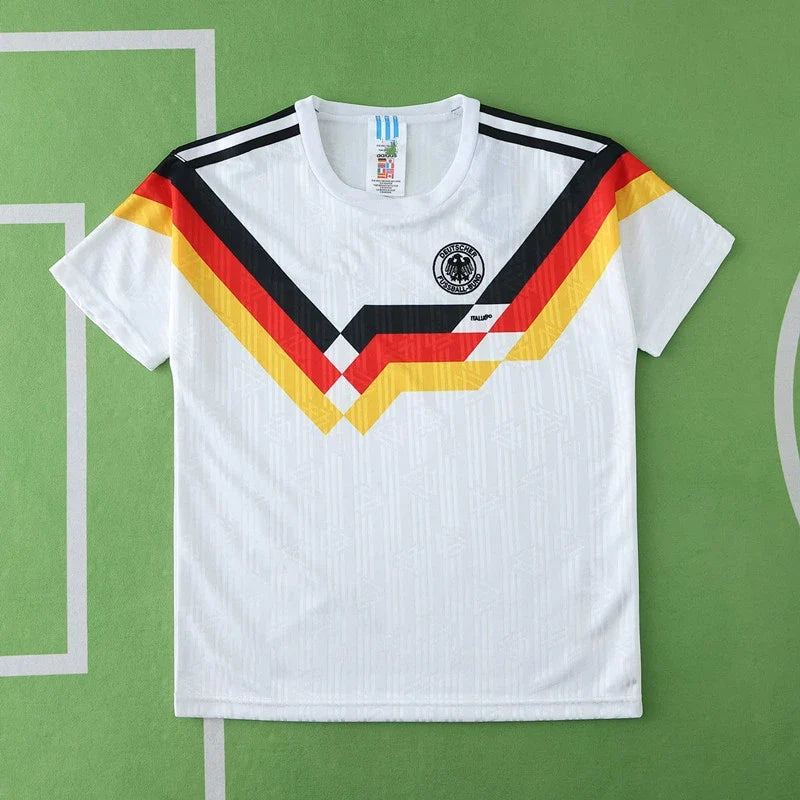 1990 Germany Home Retro Kids Football Kit – Detailed View
