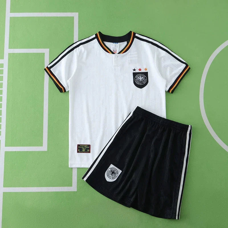 1996 Germany Home Retro Kids Football Kit – Front View