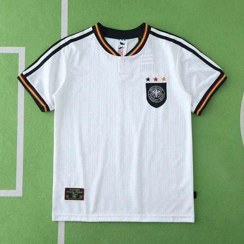 1996 Germany Home Retro Kids Football Kit – Detailed View