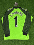 1998/99 Manchester United Green Retro Long Sleeve Goalkeeper Football Jersey Peter Schmeichel – Back View