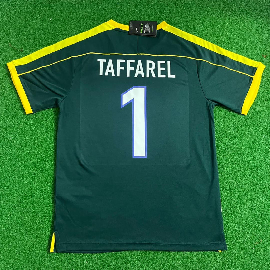 1998 Brazil Retro Goalkeeper Football Jersey Claudio Taffarel – Back View