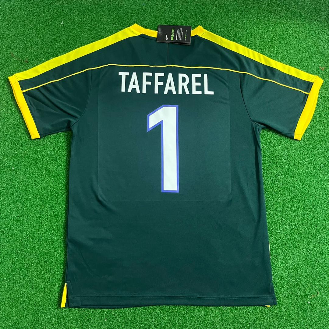 1998 Brazil Retro Goalkeeper Football Jersey Claudio Taffarel – Back View