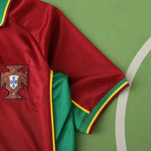 1998 Portugal Home Red Retro Football Jersey – Front View