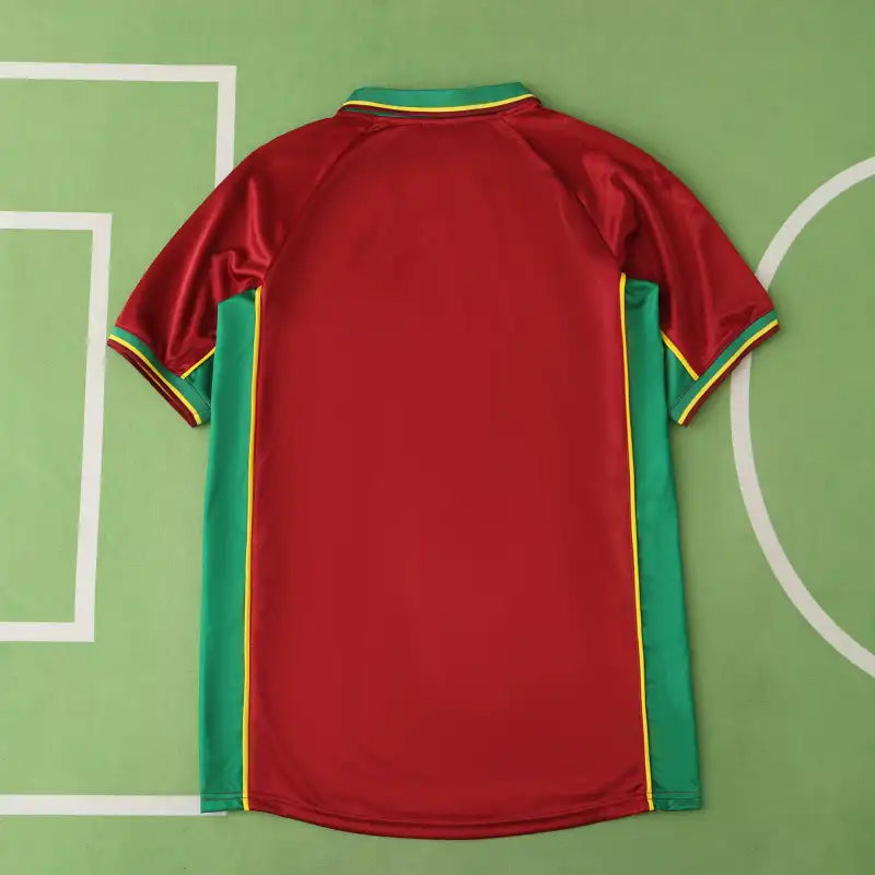 1998 Portugal Home Red Retro Football Jersey – Detailed View