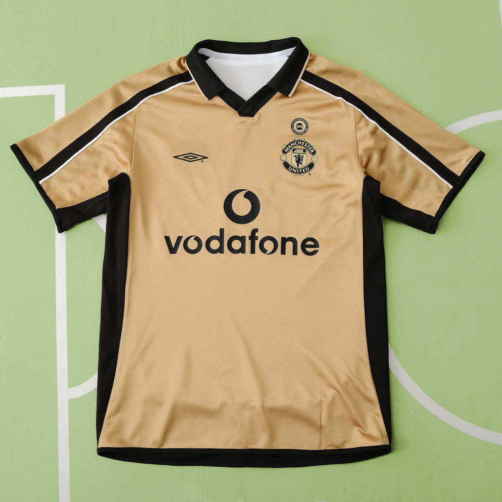 2001 Manchester United Centenary Reversible Away Shirt Retro Football Jersey – Front View