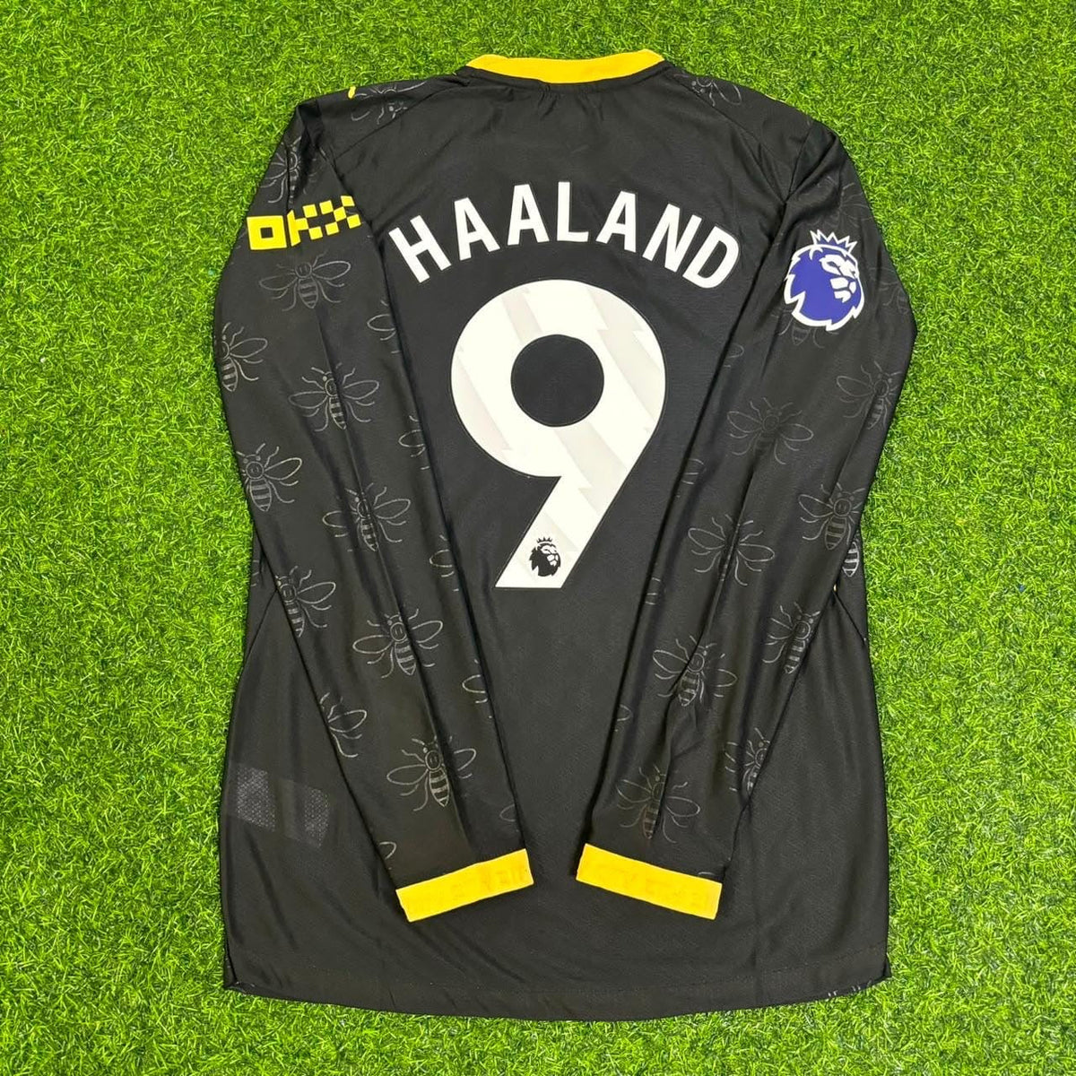 Erling Haaland #9 Manchester City 2026/2027 New Season Away Black Long Sleeve Jersey – Back View