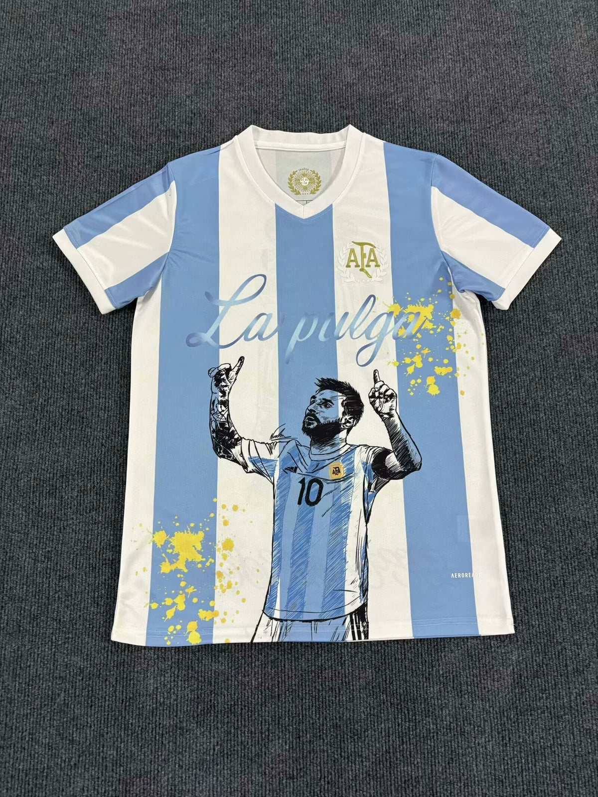 Lionel Messi GOAT Argentina Champion Special Jersey – Front View