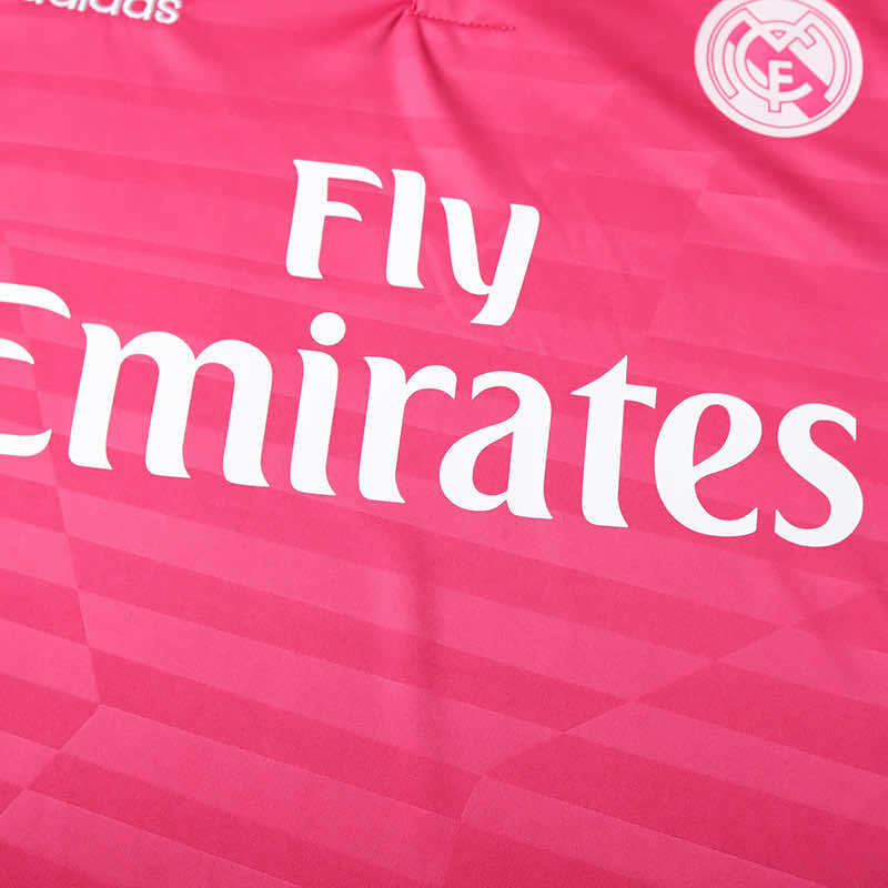 Real Madrid C.F. 2014-2015 Season Away Pink Retro Football Jersey Trikot Maillot V3