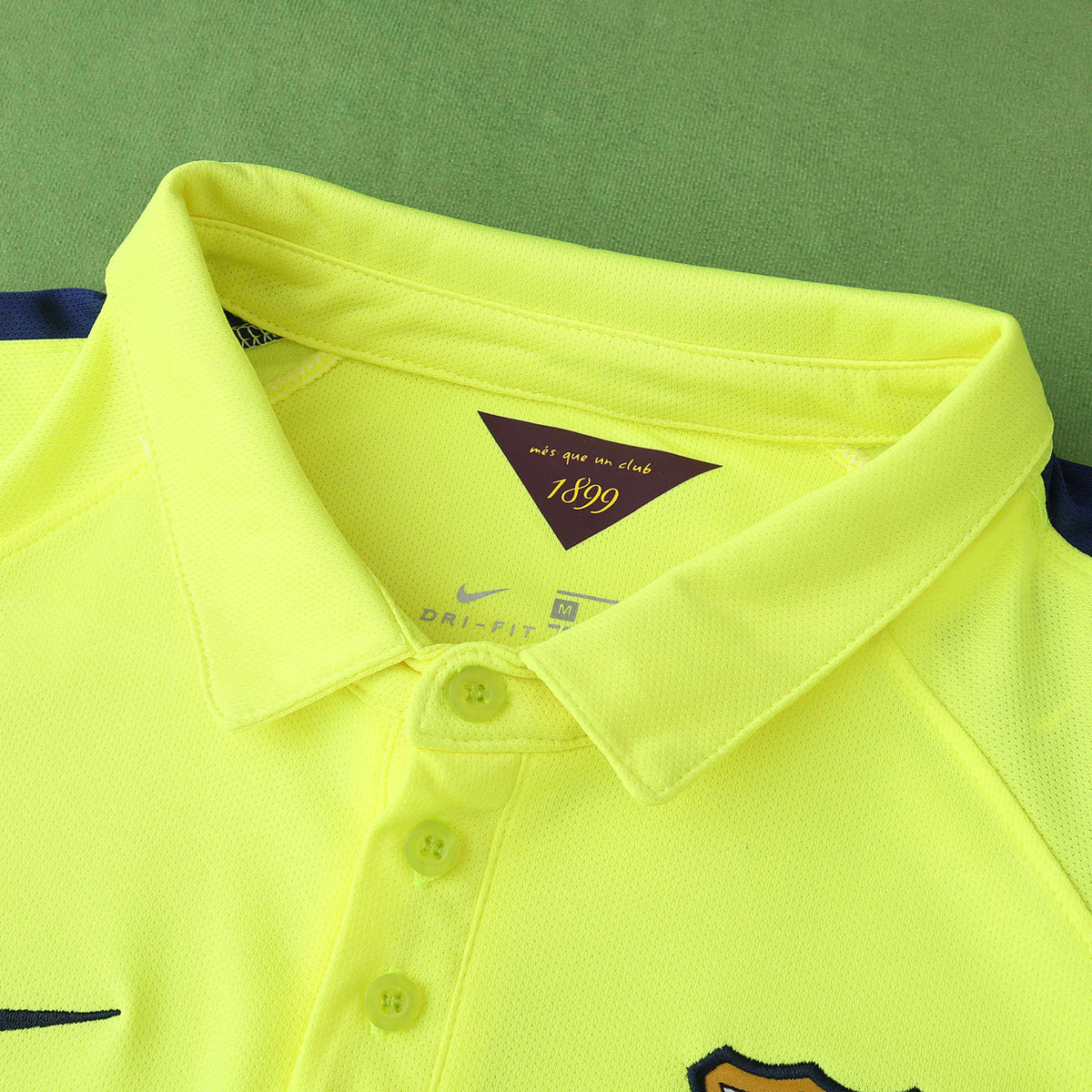 FC Barcelona 2014-2015 Season Away Yellow Retro Football Jersey Trikot Maillot V3