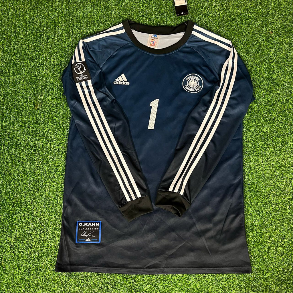 2002 Germany World Cup Retro Goalkeeper Football Jersey Oliver Kahn – Front View