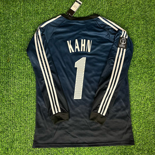 2002 Germany World Cup Retro Goalkeeper Football Jersey Oliver Kahn – Back View