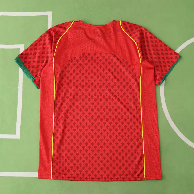 2004 Portugal Home Red Retro Football Jersey – Detailed View