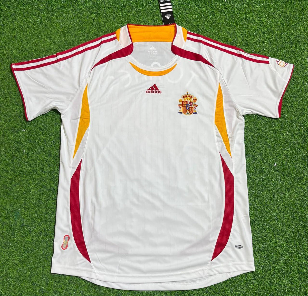 2006 Spain World Cup Luis Garcia White Retro Football Jersey – Front View