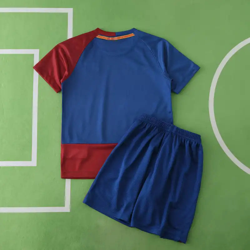 2009 Barcelona Final Home Retro Kids Football Kit – Back View