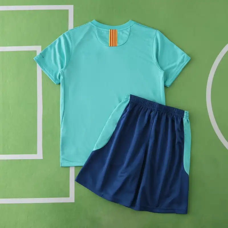 2010/11 Barcelona Away Retro Kids Football Kit – Back View