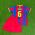 2010/11 Barcelona Retro Kids Football Kit Xavi Hernandez – Back View
