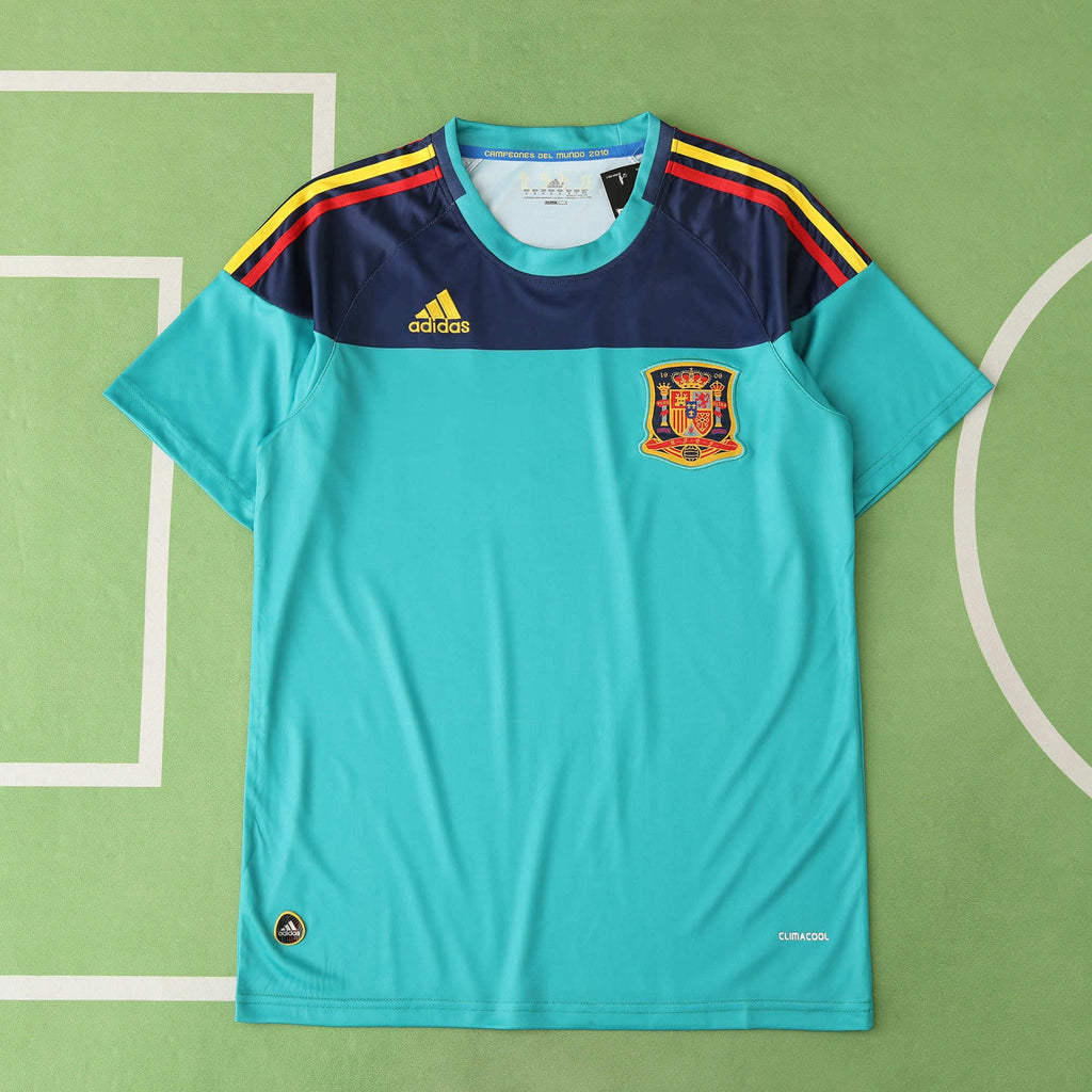 2010 Spain World Cup Final Retro Kids Goalkeeper Football Kit Iker Casillas – 10
