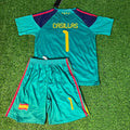 2010 Spain World Cup Final Retro Kids Goalkeeper Football Kit Iker Casillas – Back View