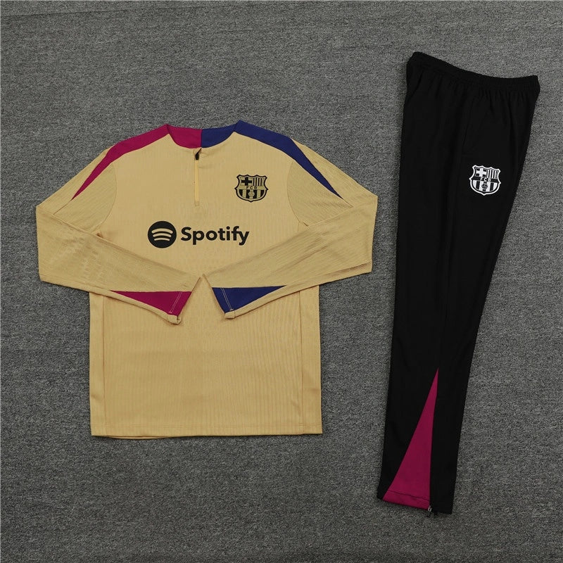 2025 Barcelona Golden Football Tracksuit Training Set – Back View