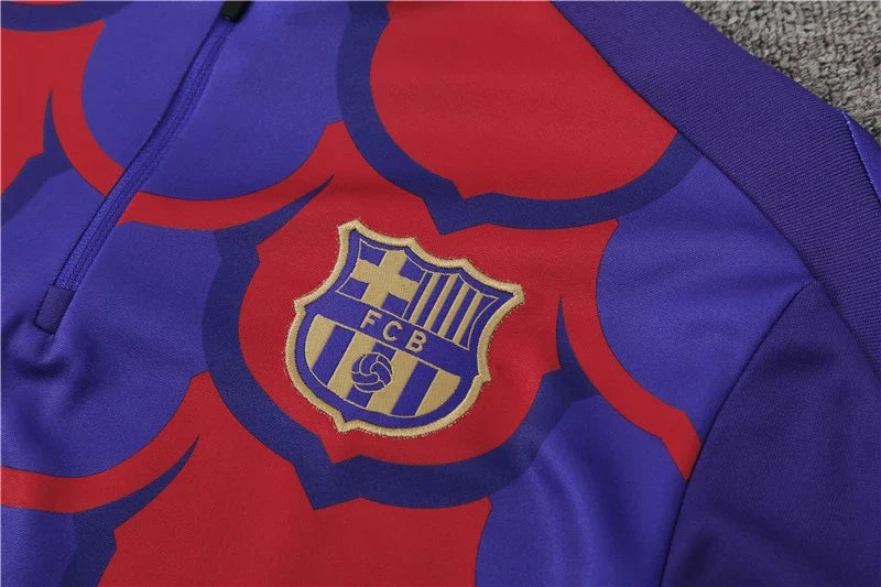 2025 Barcelona Red Blue Football Tracksuit Training Set – 5