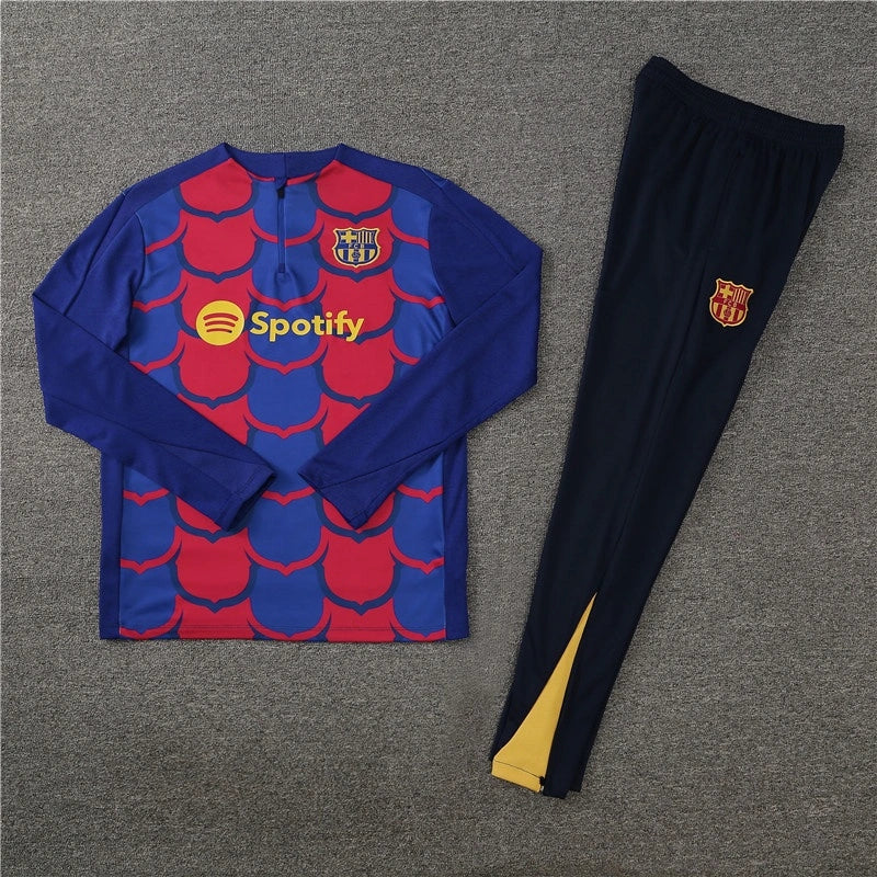 2025 Barcelona Red Blue Football Tracksuit Training Set – Back View