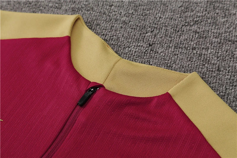 2025 Barcelona Red Football Tracksuit Training Set – Detailed View