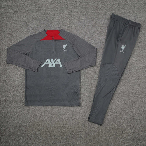 2025 Liverpool Grey Football Tracksuit Training Set – Back View