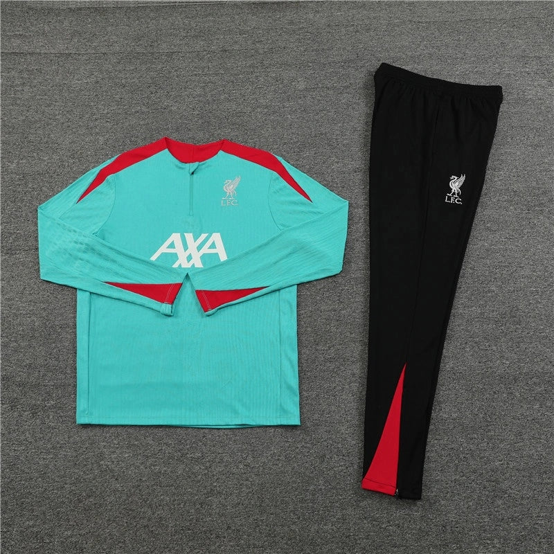 2025 Liverpool Lake Blue Football Tracksuit Training Set – Back View