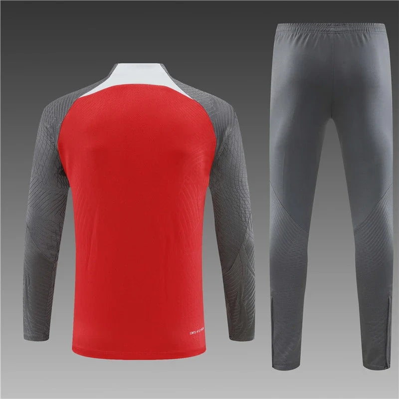 2025 Liverpool Red Football Tracksuit Training Set – Front View