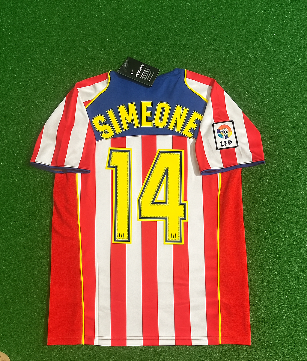 Diego Simeone Atletico Madrid 2004 2005 SpiderMan Retro Football Jersey – Back View