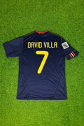 David Villa #7 - Spain 2010 World Cup Final Retro Jersey – Back View