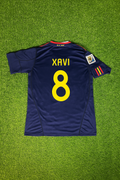 Xavi Hernandez - Spain 2010 World Cup Final Retro Jersey – Back View