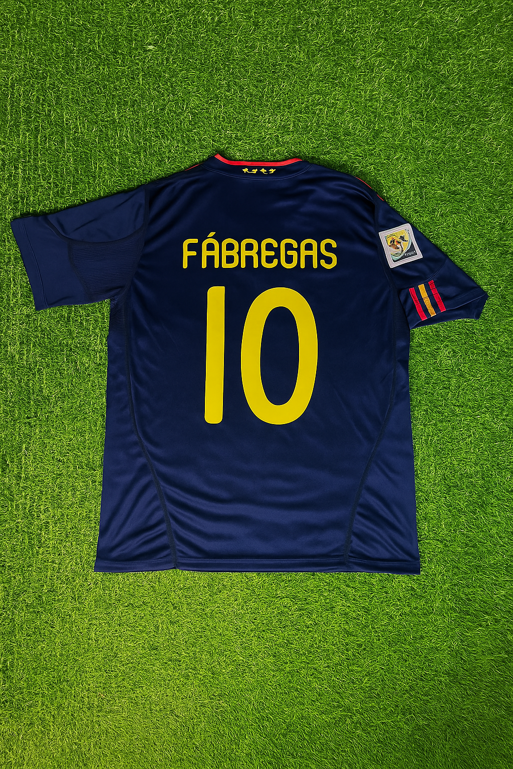 Cesc Fabregas #10 - Spain 2010 World Cup Final Retro Jersey – Back View